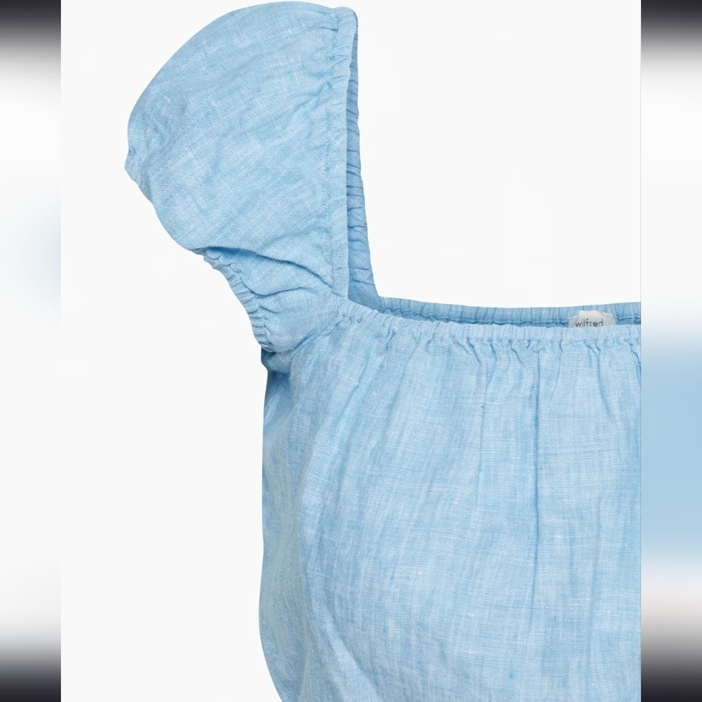 Aritzia Wilfred ethereal linen top small blue - Picture 6 of 14